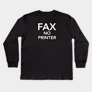 Fax, No Paper - GenZ Slang Kids Long Sleeve T-Shirt